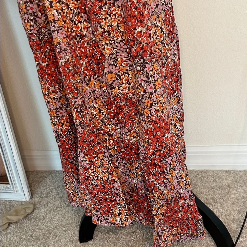 Cynthia Rowley BOHO hi-low Floral Red Maxi Skirt size Small - Picture 11 of 11